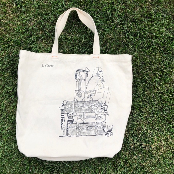 RARE NWOT J. Crew Reusable Cotton Bag - Picture 2 of 12